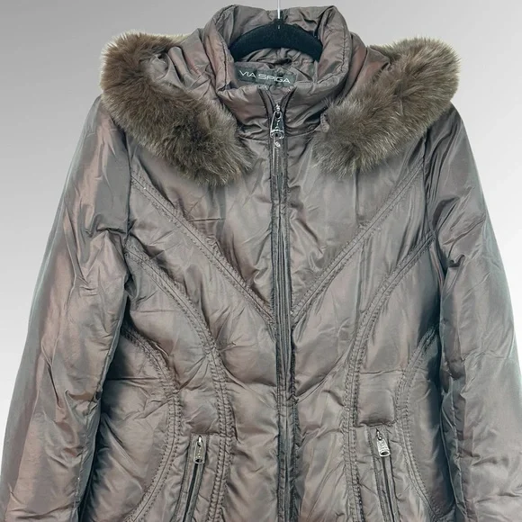 Via Spiga Women’s Winter Parka Mid Length Jacket - Picture 3 of 8